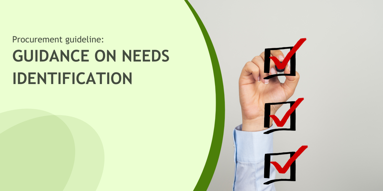 Guidance on needs identification