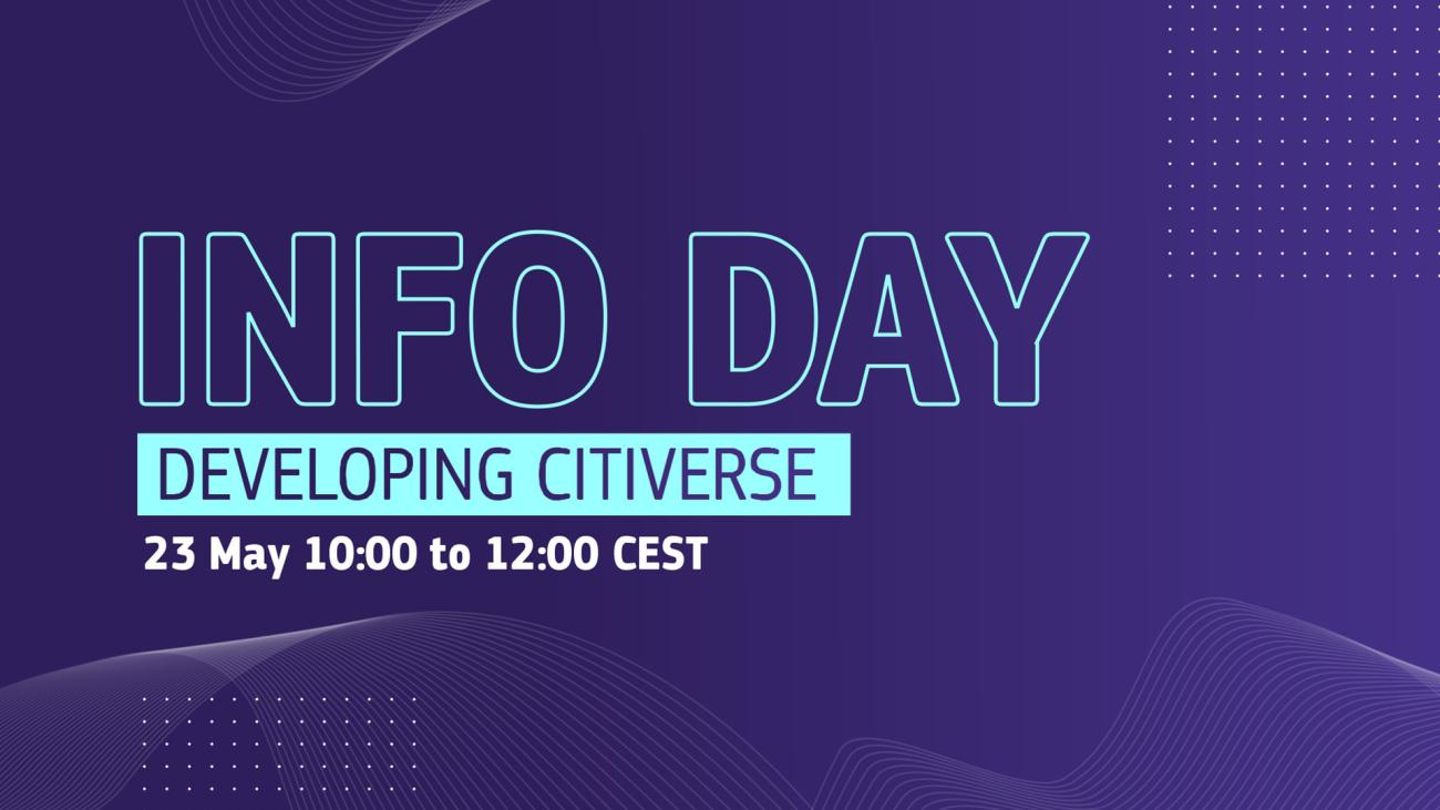 Visual with the title and date of the info day